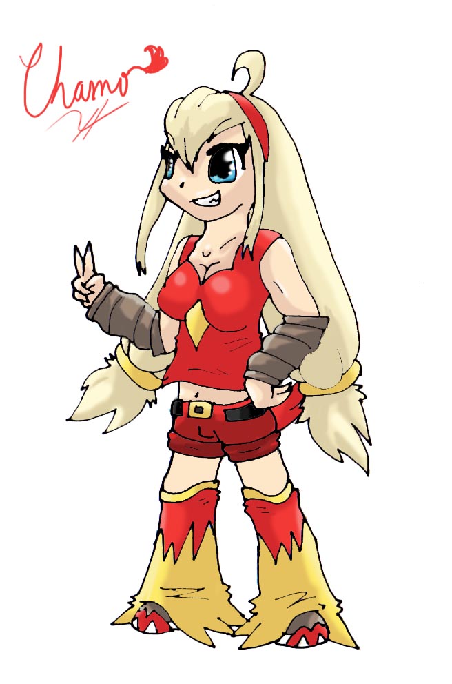 Gijinka Blaziken-Chamo