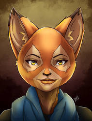 Commission - Woman Fox Portrait