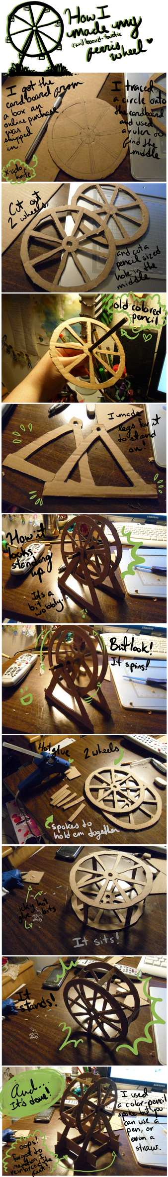 Cardboard Ferris Wheel by CrimsonPearls