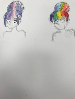 Character design girl hair color