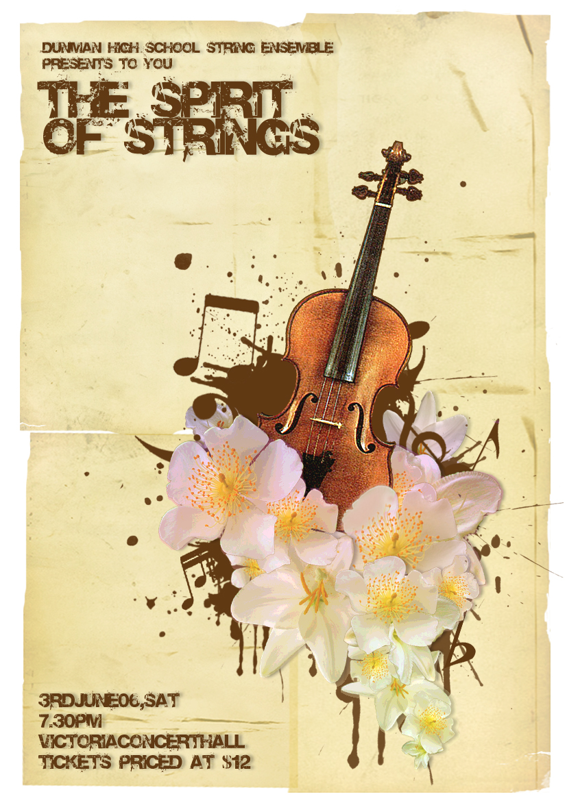 String Ensemble Concert Poster