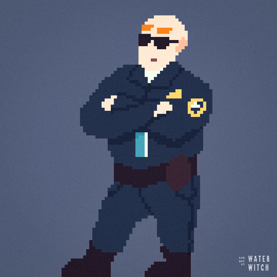 Pixel art security guard by waterwitchrpg on DeviantArt