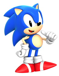 Classic Sonic CGI Style Render