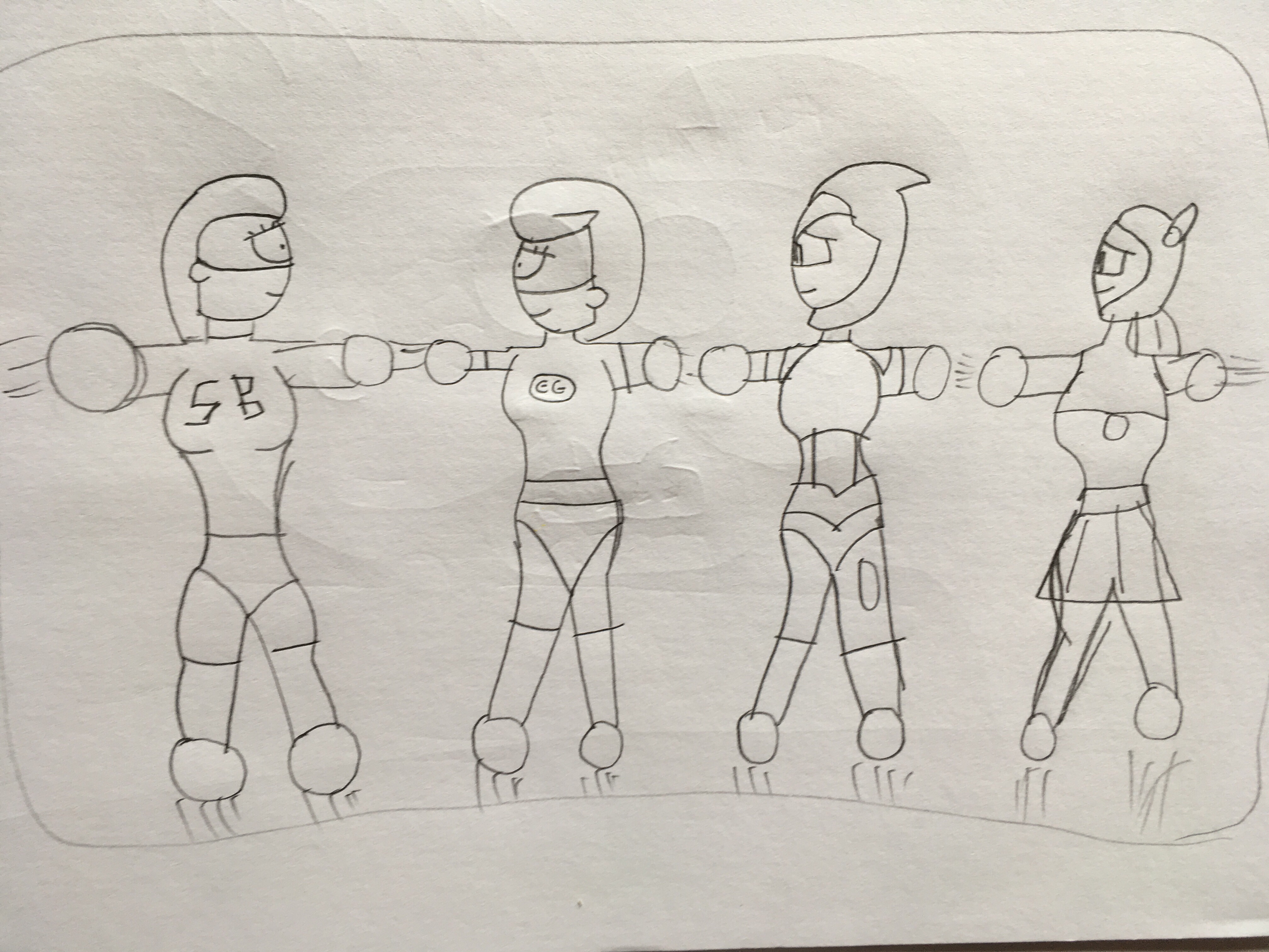 (OLD) SB, Elastigirl, Gogo and Honey Lemon bounded