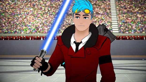 RWBY Star Wars - Neptune with Blue Lightsaber