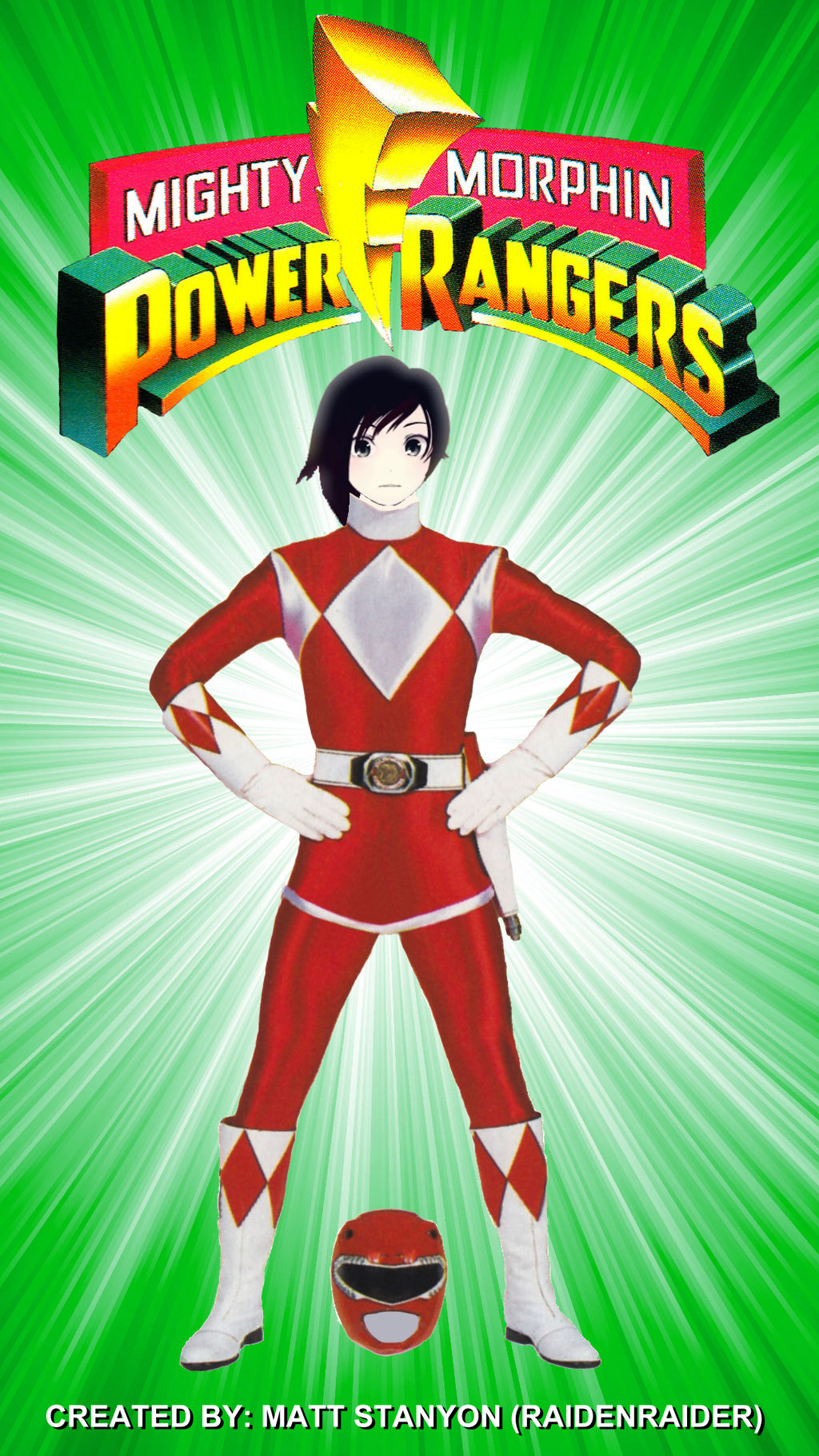 RWBY - MMPR Red Ranger (Ruby) Fan Poster by RaidenRaider on DeviantArt