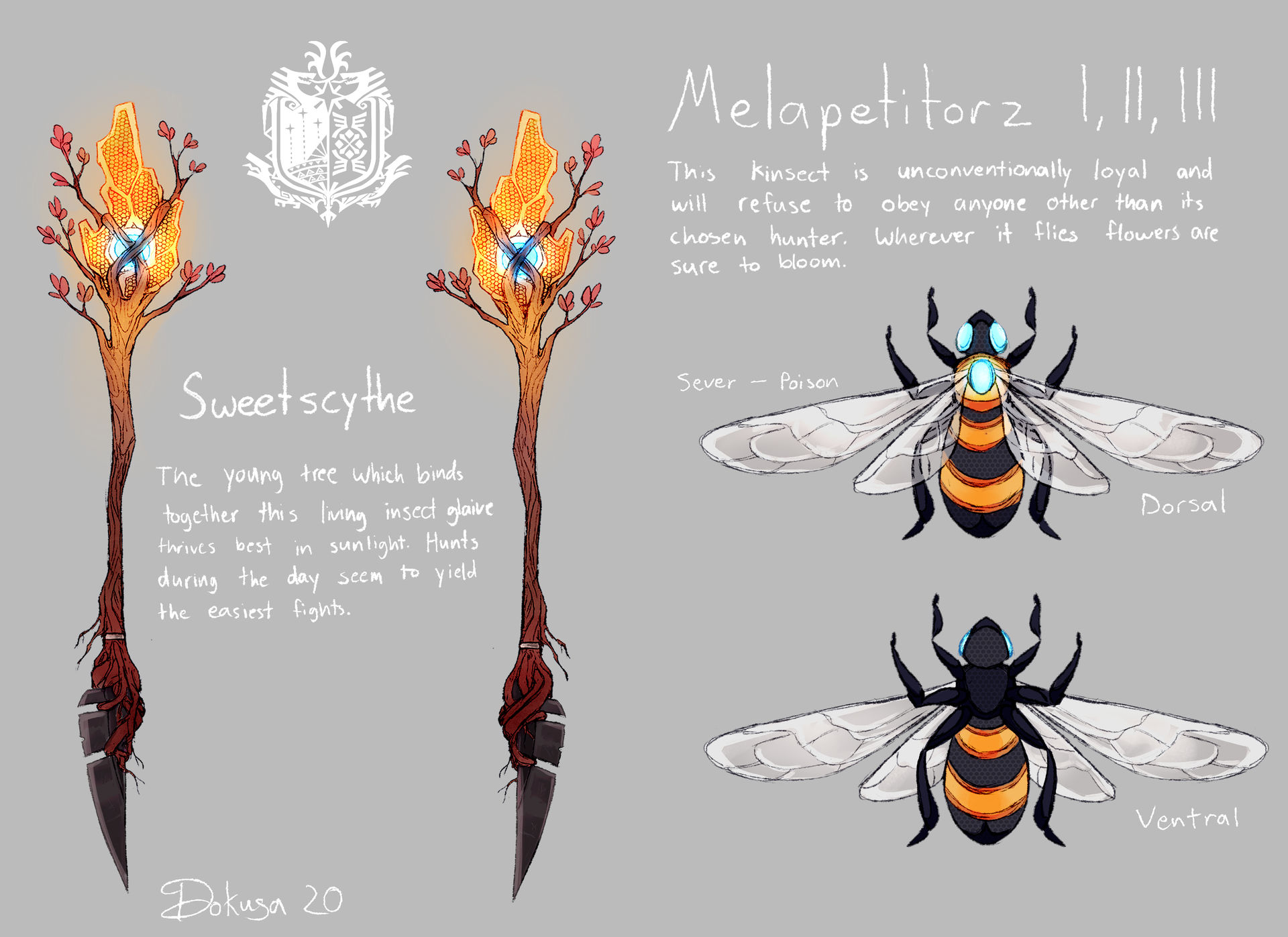 MHW Sweetscythe (Insect Glaive) by Dokusa on DeviantArt