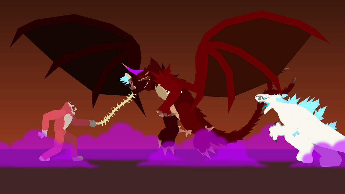 Destoroyah Vs Skar King And Shimo (Art) by shadzmac1124 on DeviantArt