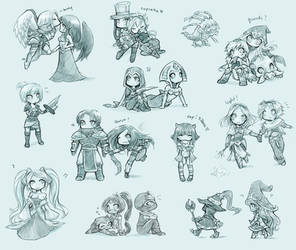 Some League of Legends chibis