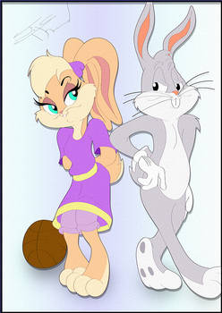 Bugs Bunny and Lola Bunny