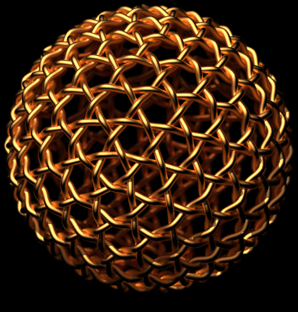 Geodesic Ball - Gold Weave by TaffGoch