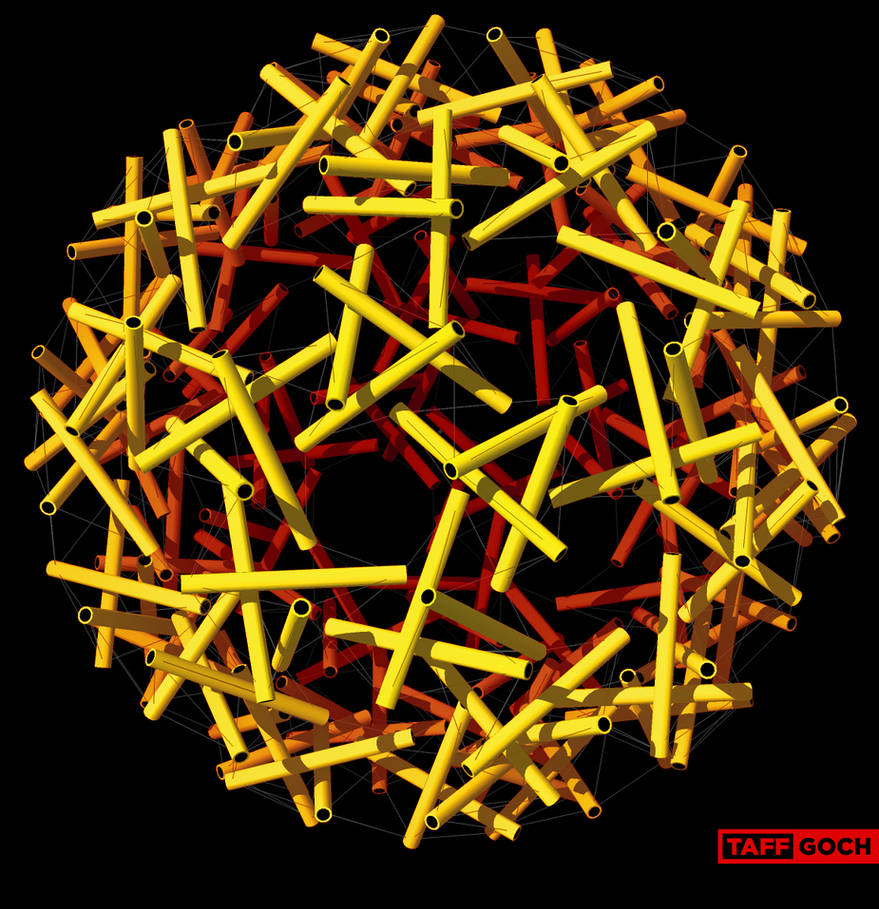 Tensegrity 2v{1,1} Double-Layer - Hot by TaffGoch