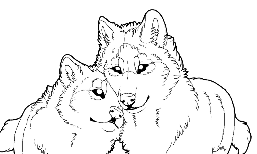 Free wolf lineart