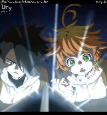 Emma and Ray (The Promised Neverland ch. 31 by EDIPTUS on DeviantArt