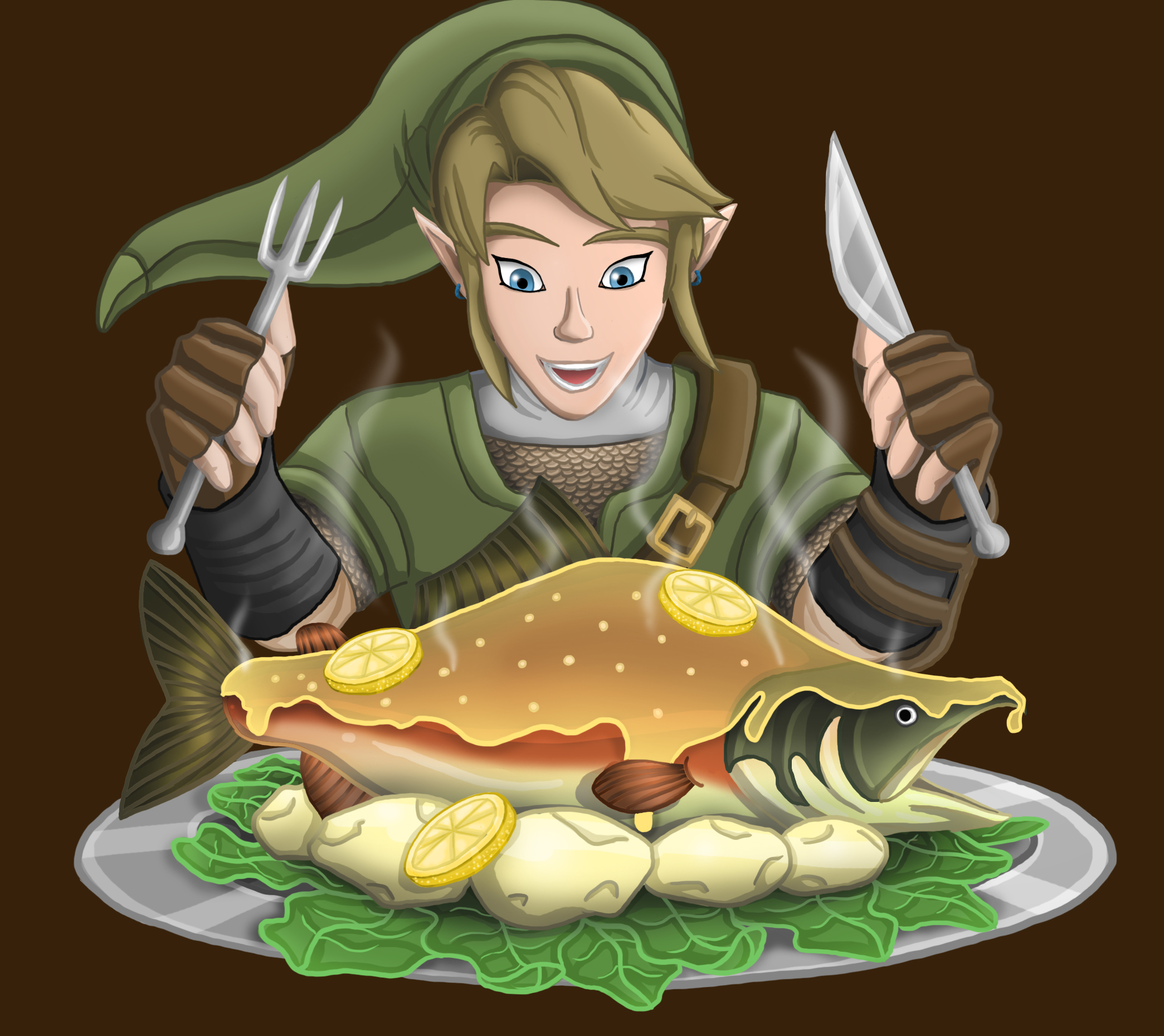 Link finally gets something to EAT!