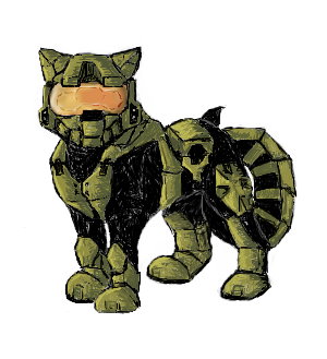 Master Chief wolf XD