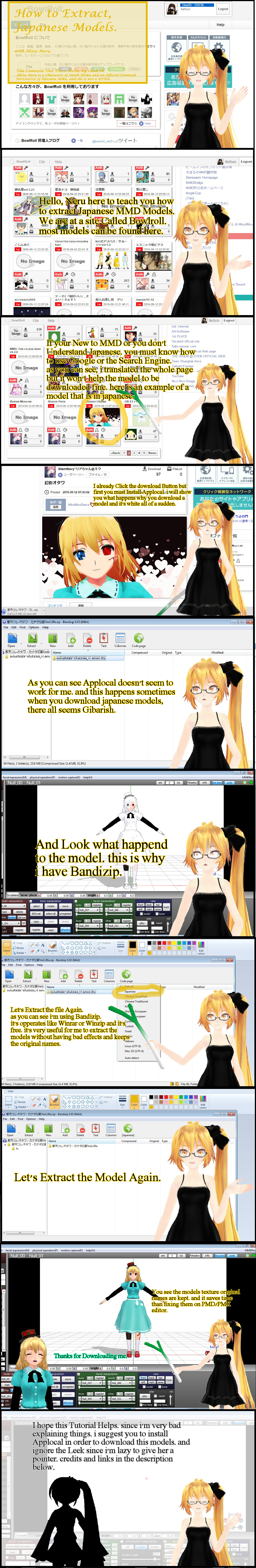 MMD Tutorial: How to Extract Japanese Models.