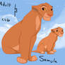 Samula cub and adult