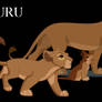 Uru cub and adult