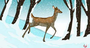 Winter Deer