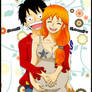 El bebe se movio?...Luffy x Nami fanart color