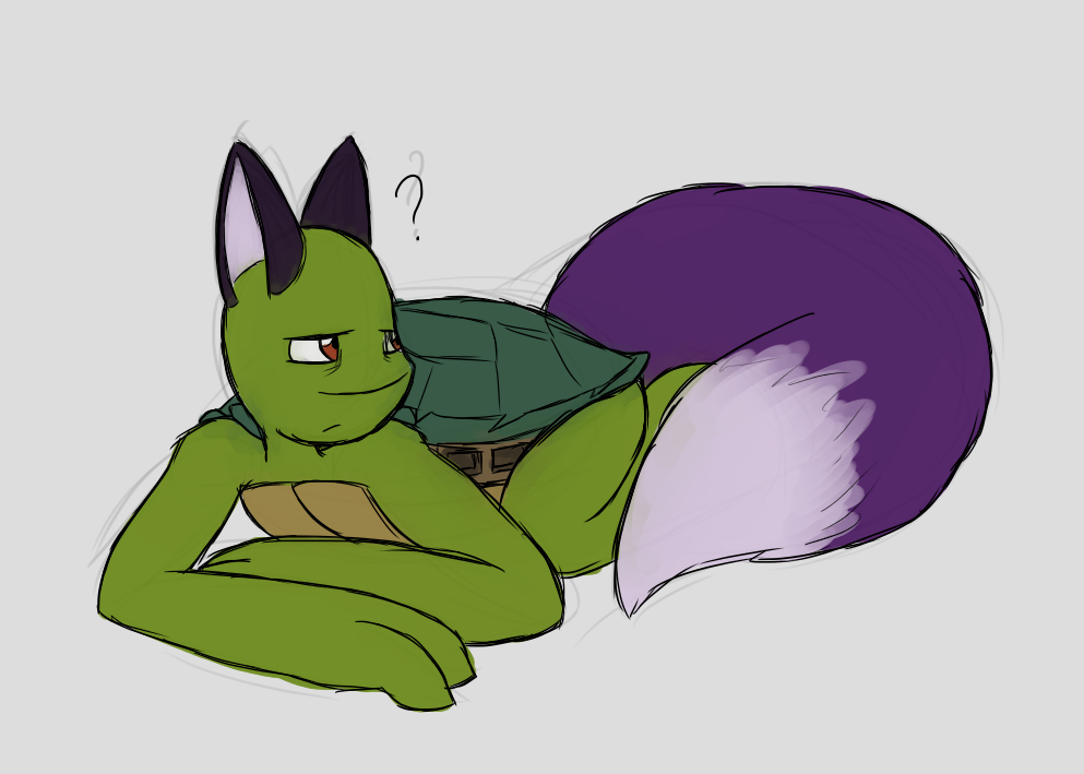 HA AU - tired Donnie sketch