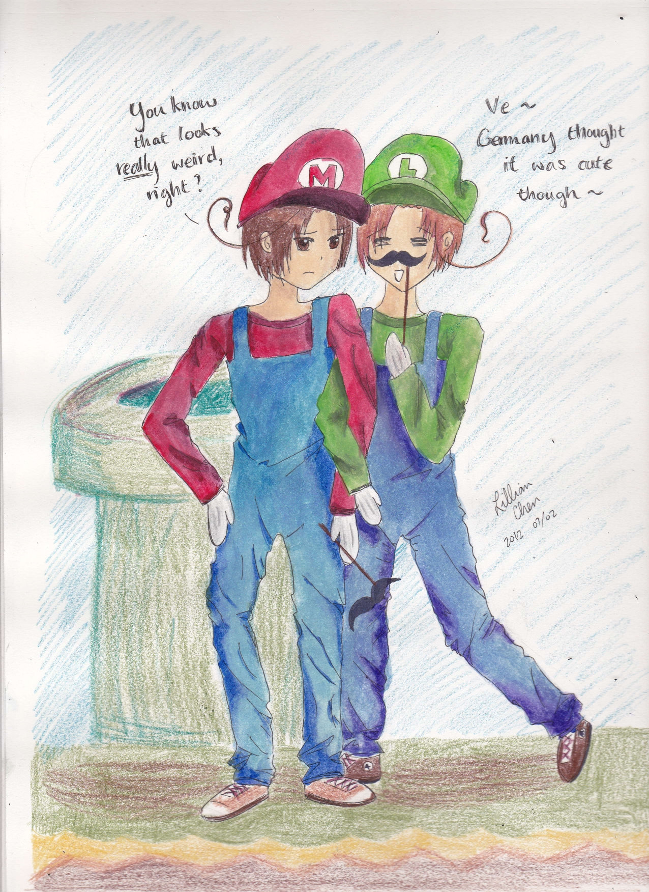 Romano and Italy - Mario Brothers [finished]