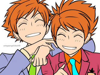 Hikaru and Kaoru Lineart Coloring