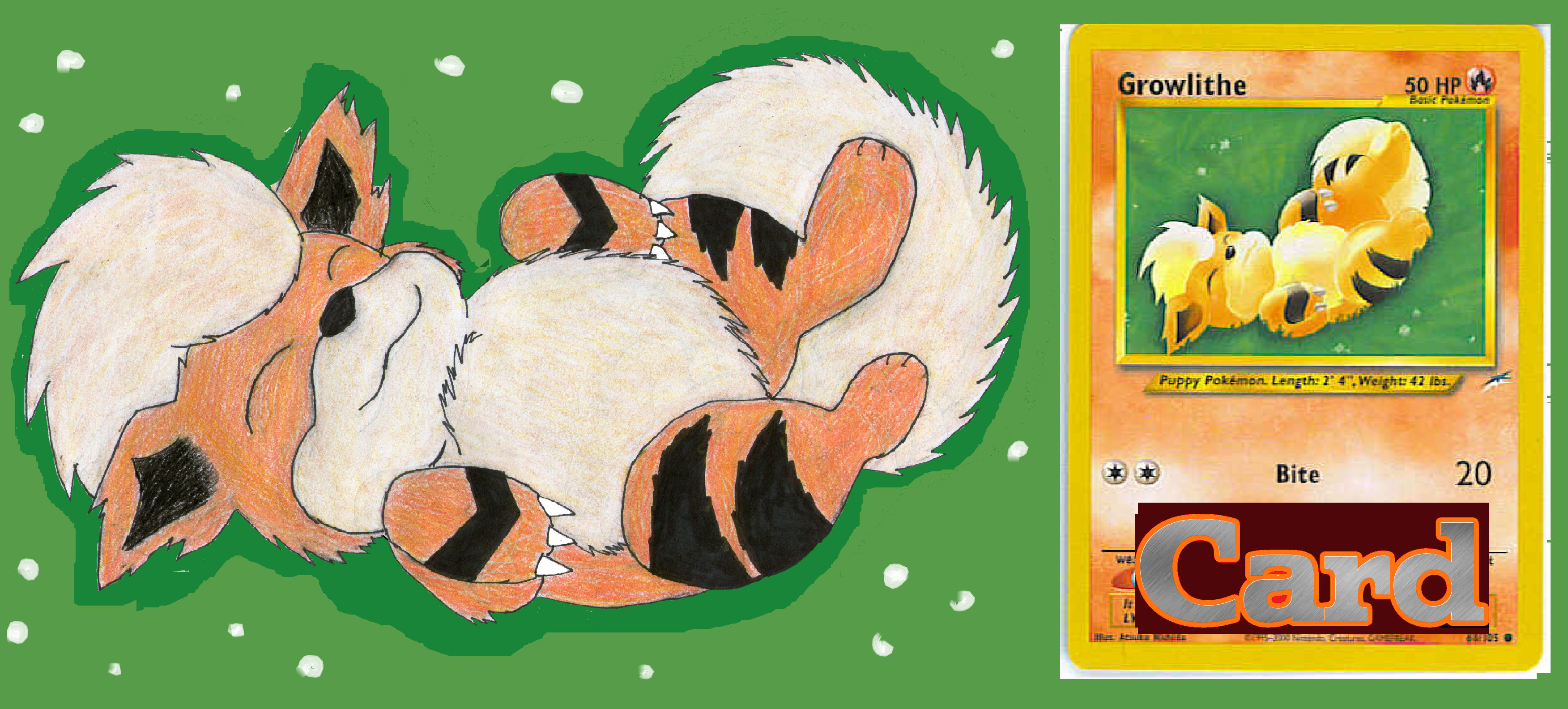 Request from pokemonfart-Growlithe card drawing #2