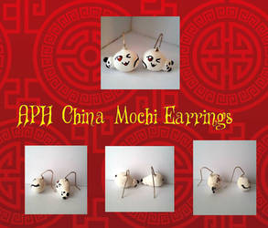 China Mochi Earrings with Panda