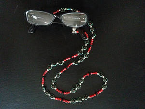 Red Green Floral Eyeglass Lanyard