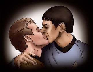 Kirk x Spock - kiss