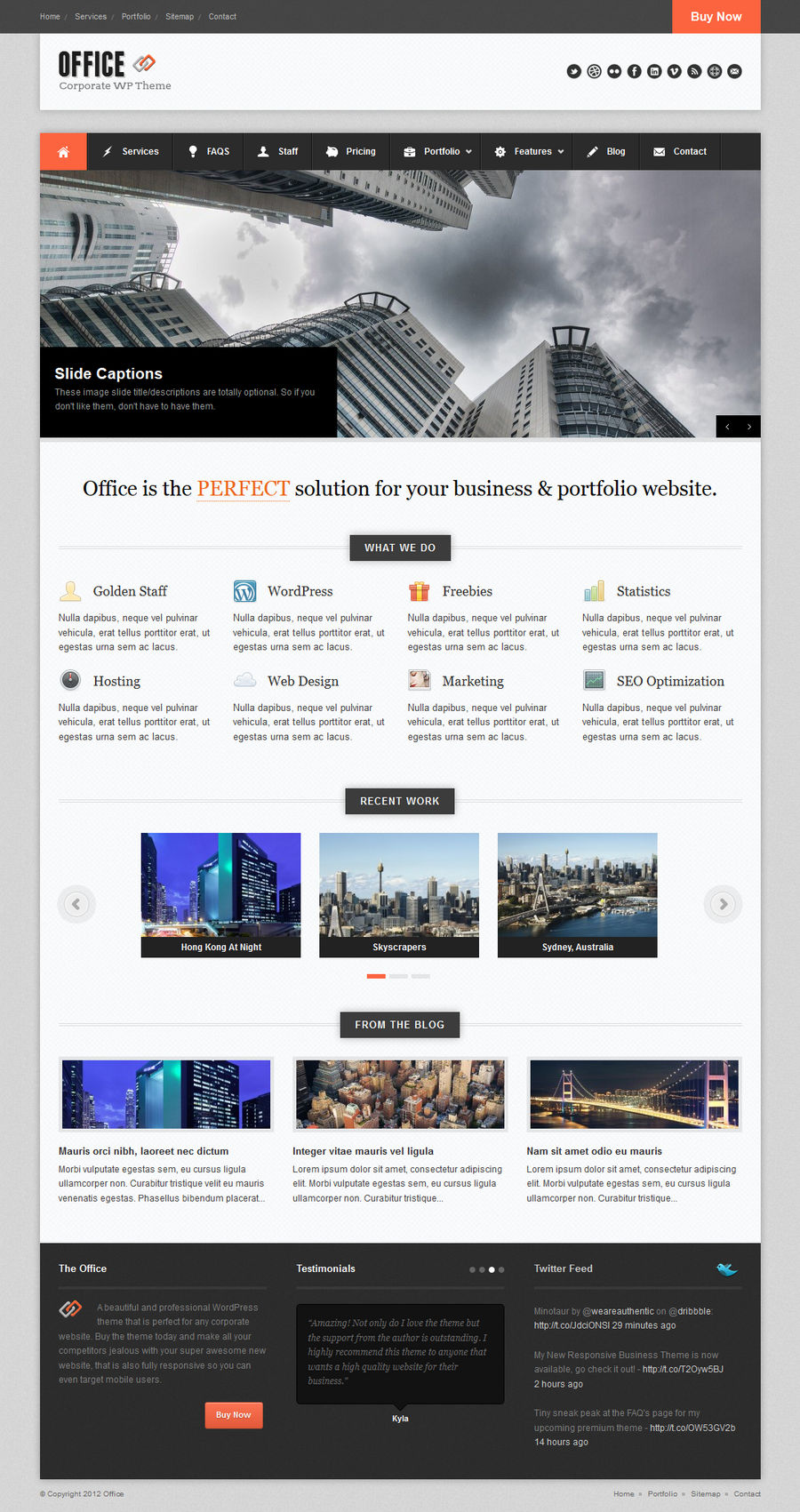 Office Responsive WordPress Theme