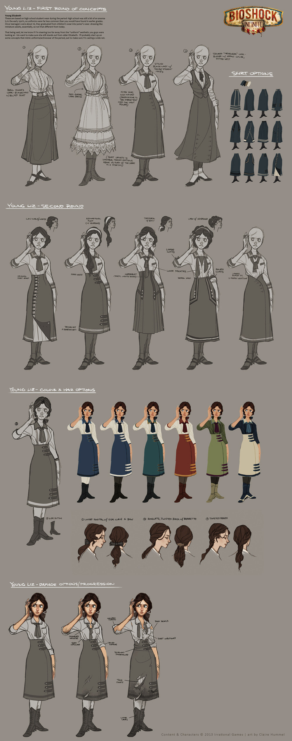 Bioshock Infinite - Young Liz costume development