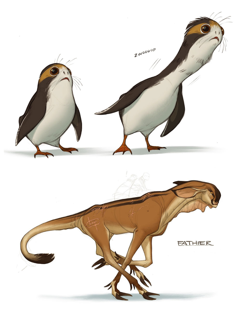 Porg/Fathier creature redesigns