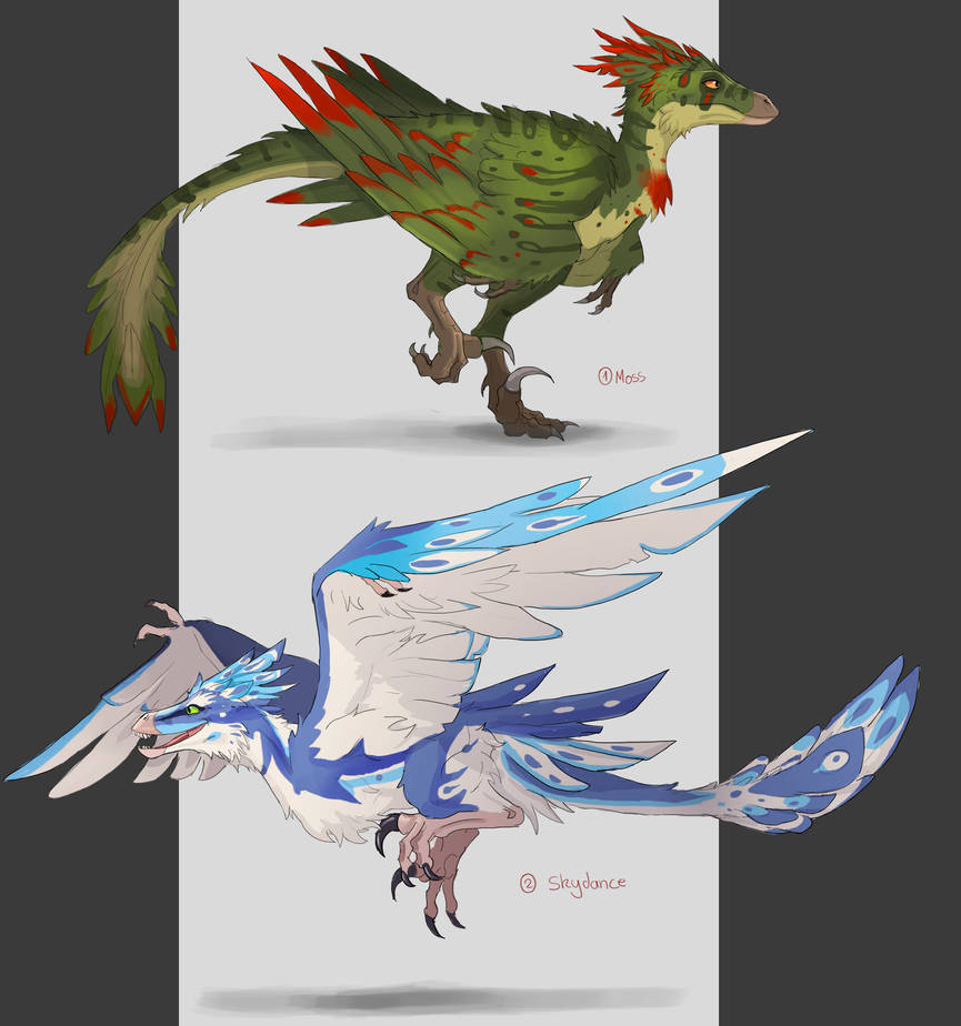 Winged Raptors adopts (closed) by SkitterTeeth on DeviantArt