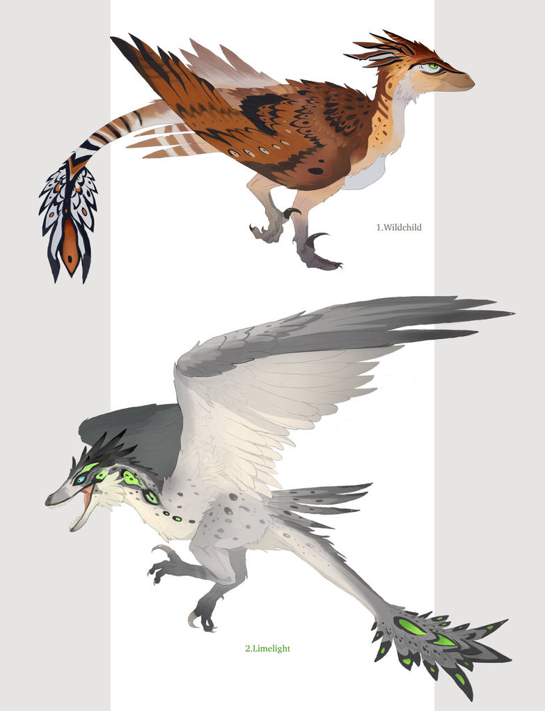 Winged raptor adoptables v2. (closed!) by SkitterTeeth on DeviantArt