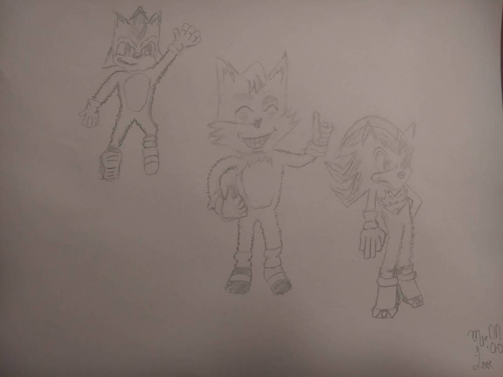 Movie Tails, Sonic, and Shadow by Mrsox88 on DeviantArt