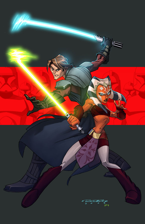 Clone Wars::Anakin and Ahsoka