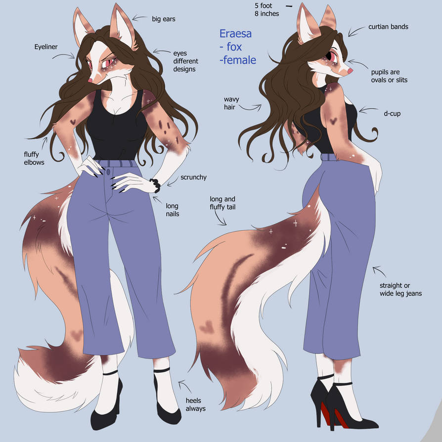 Anthro Model Reference 2023 Erasesa Anthro Reference Sheet by C0depink on DeviantArt