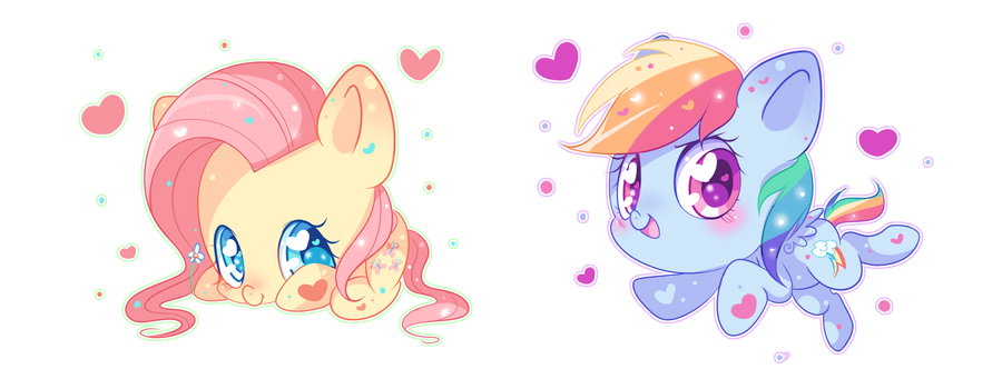 Fluttershy and Rainbow Dash