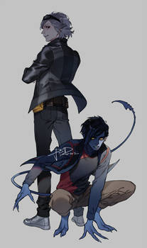 Quicksilver and Nightcrawler by PSlenDy
