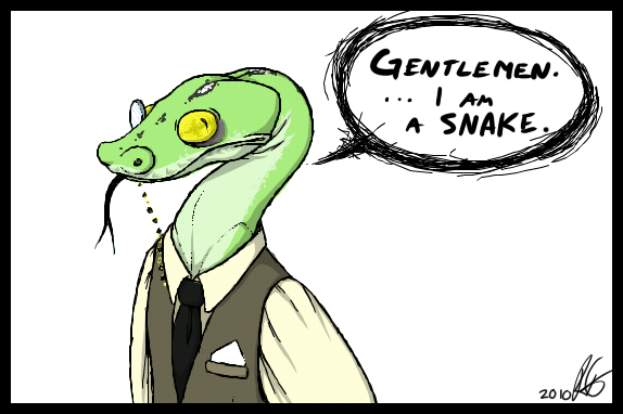 Image result for snake in a suit