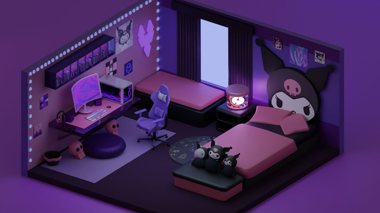 Kuromi's Bedroom by Ascellya on DeviantArt