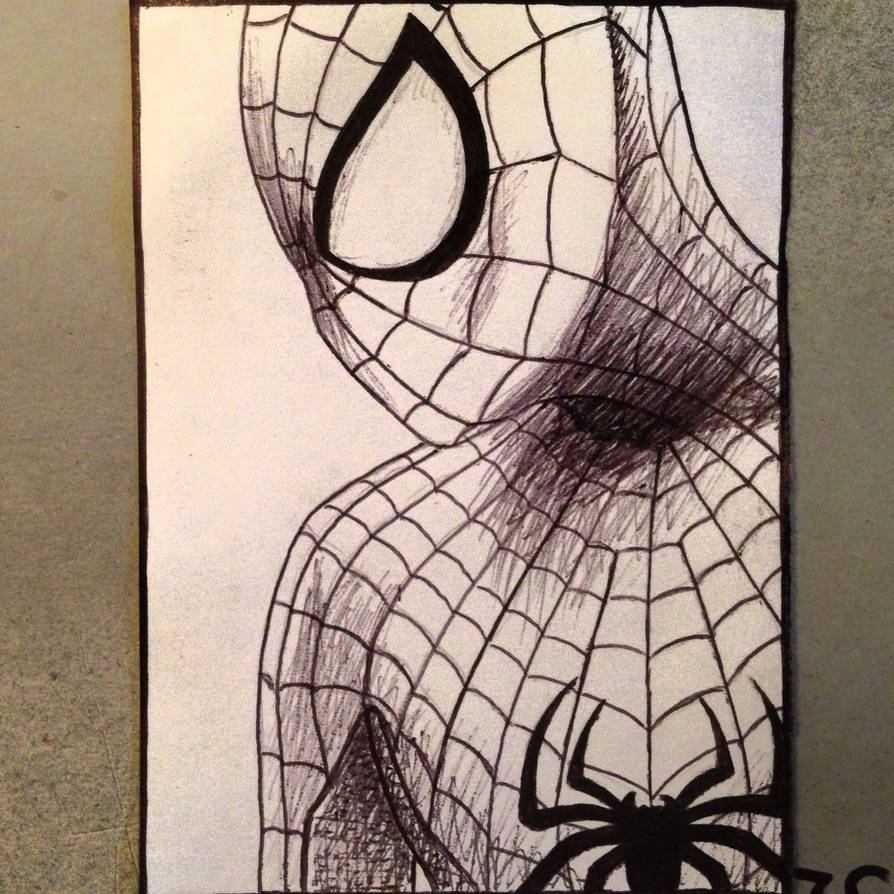 Spiderman in Pen by FallenMorning on DeviantArt