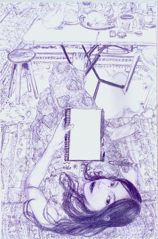 here's me now (ballpoint pen)