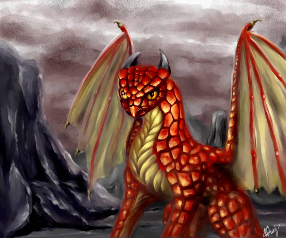 Red Fighting Dragon by AlvaSet on DeviantArt