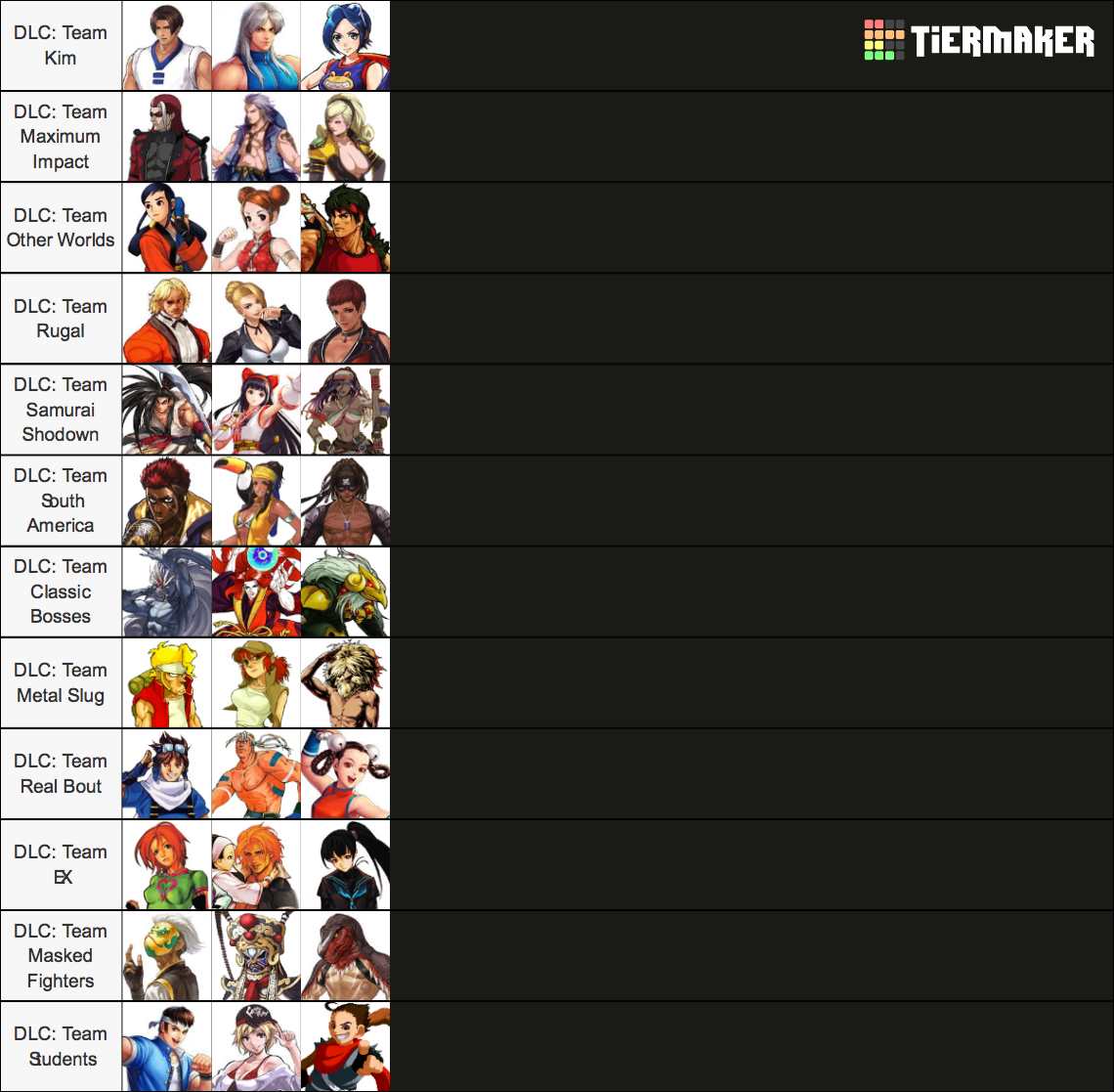 My King Of Fighters 16 DLC Roster by OrangeMKNinja on DeviantArt