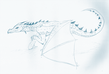 Cynfawr in dragon form by DrawingPhoenix