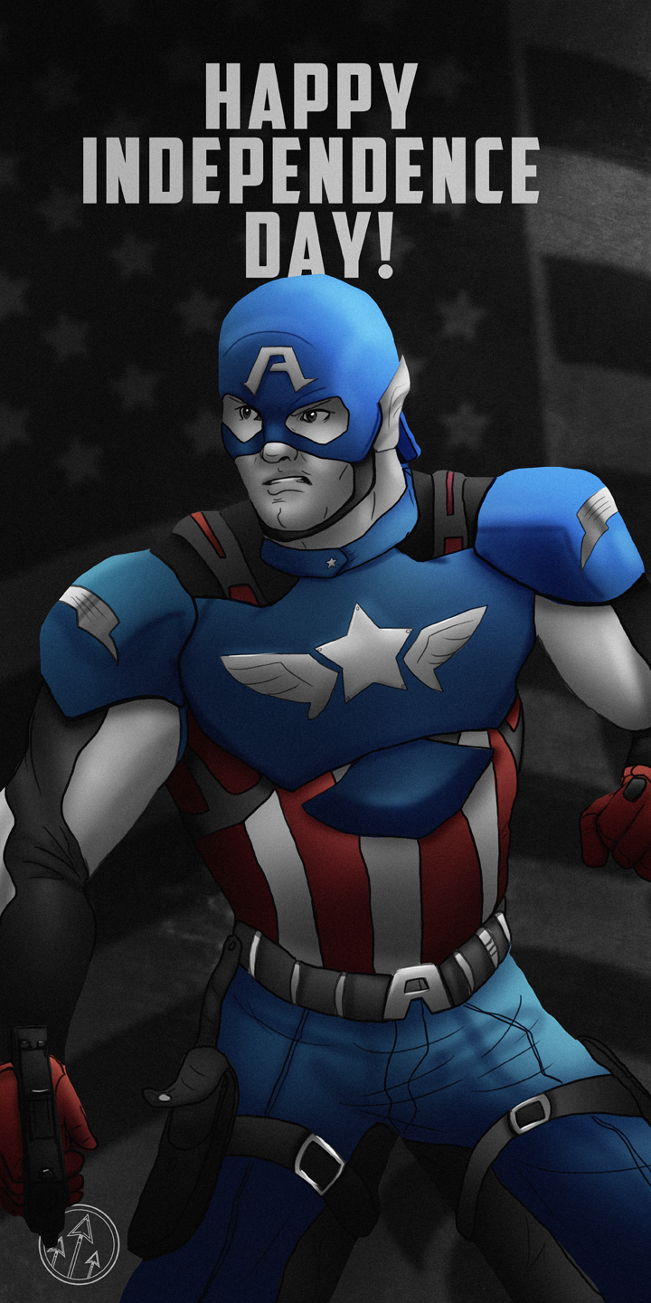 Captain America wishes you a Happy 4th! V2